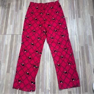 Women’s Red Pajama Pants with Black Scottie Dogs, Large NWT